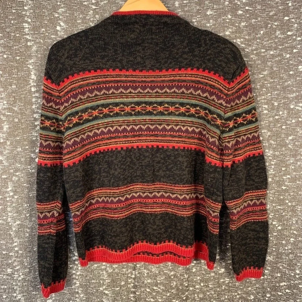 Vintage Tiara‎ International Fair Isle Knit Pullover Sweater Cottage Women's PL